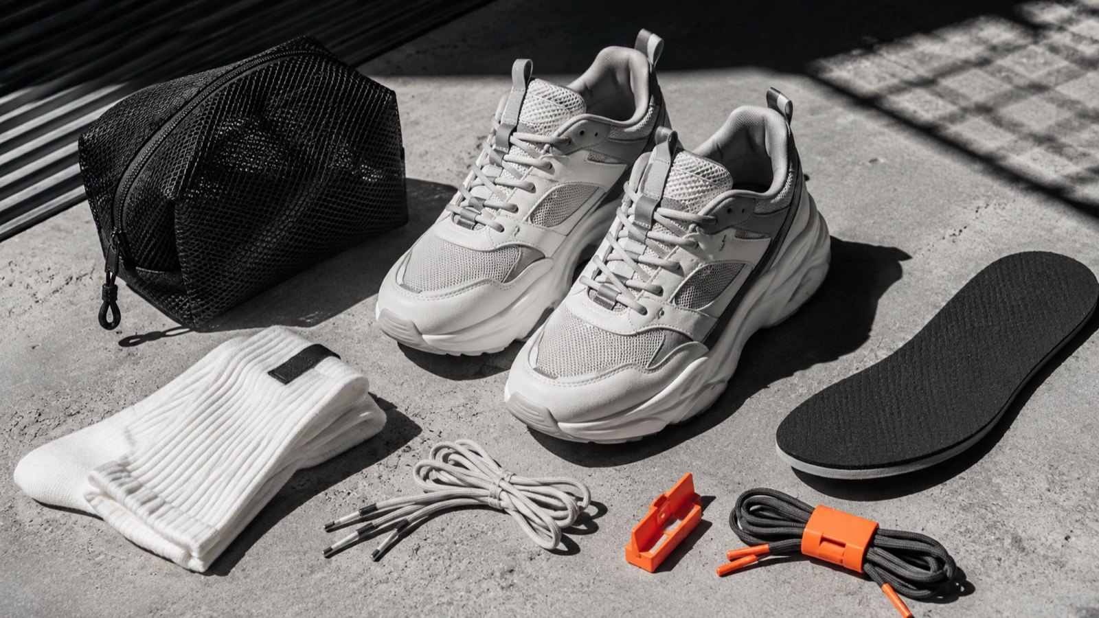 Concrete, mesh, rib sock and matte zip textures from SH SNEAKERS