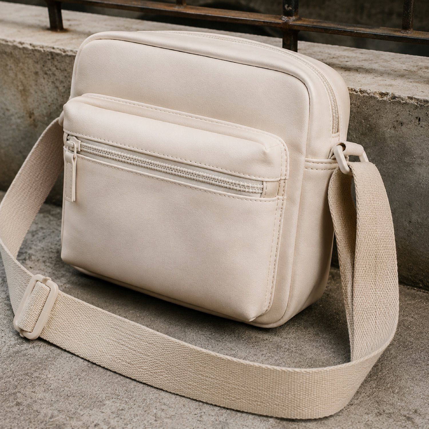 Core compact sling bag — Crossbody Bags by SH SNEAKERS. laid flat, full length.