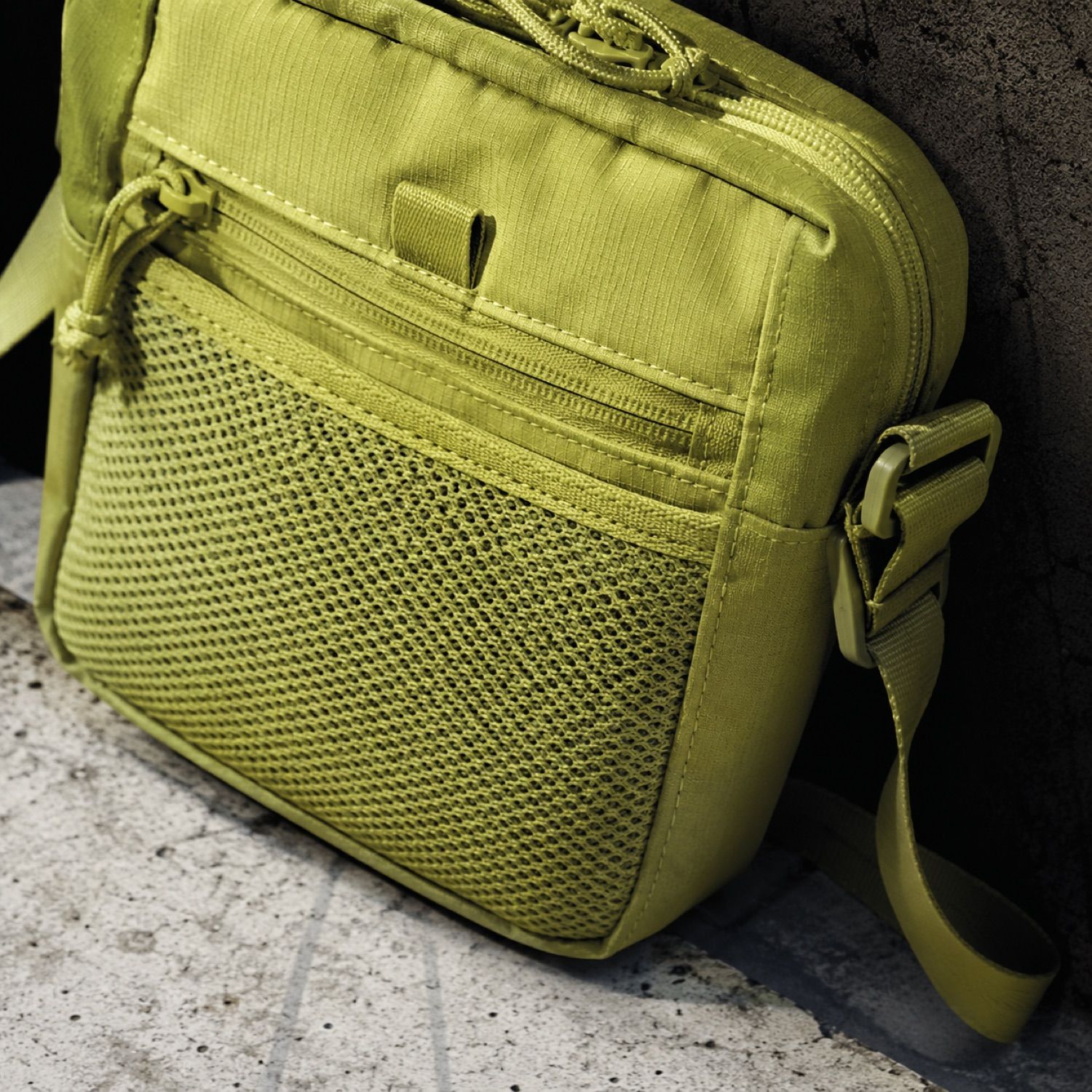 Metro zip utility bag — Crossbody Bags by SH SNEAKERS. close detail of the fabric and finish.