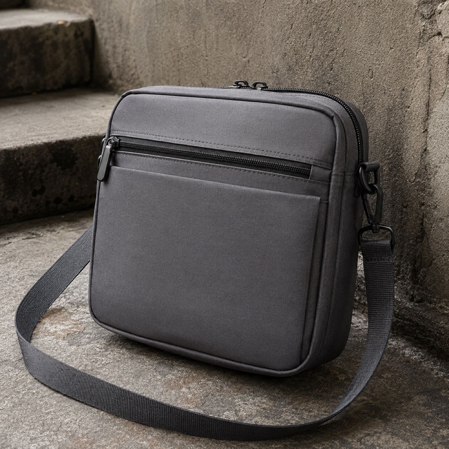 Metro mini crossbody pouch — Crossbody Bags by SH SNEAKERS. laid flat, full length.