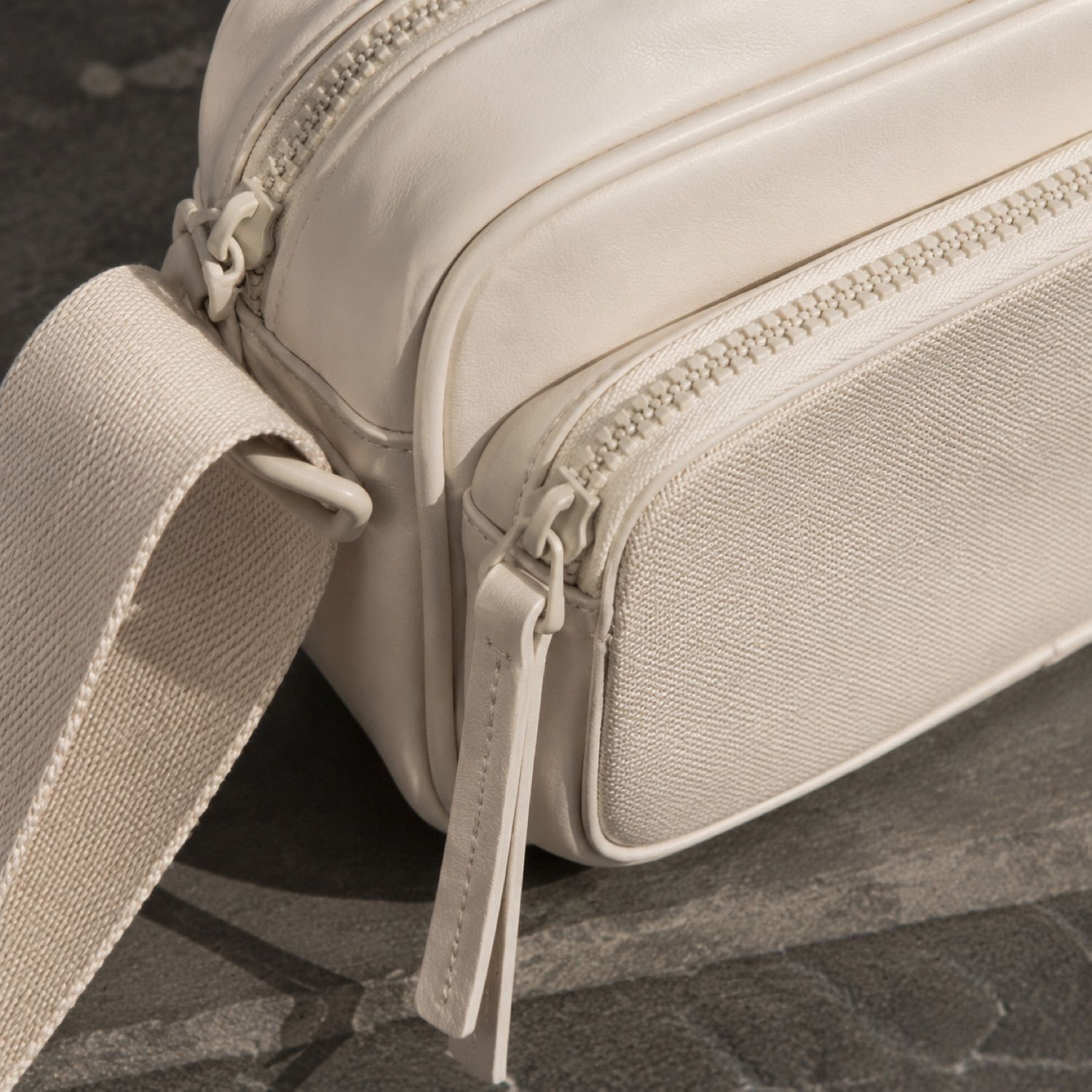 Relay mini crossbody pouch — Crossbody Bags by SH SNEAKERS. close detail of the fabric and finish.