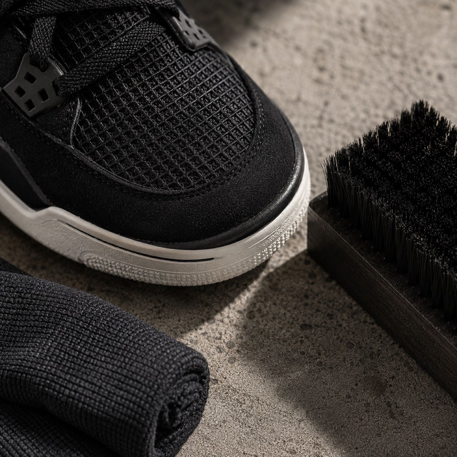 Pylon suede refresh kit — Care Kits by SH SNEAKERS. close detail of the fabric and finish.