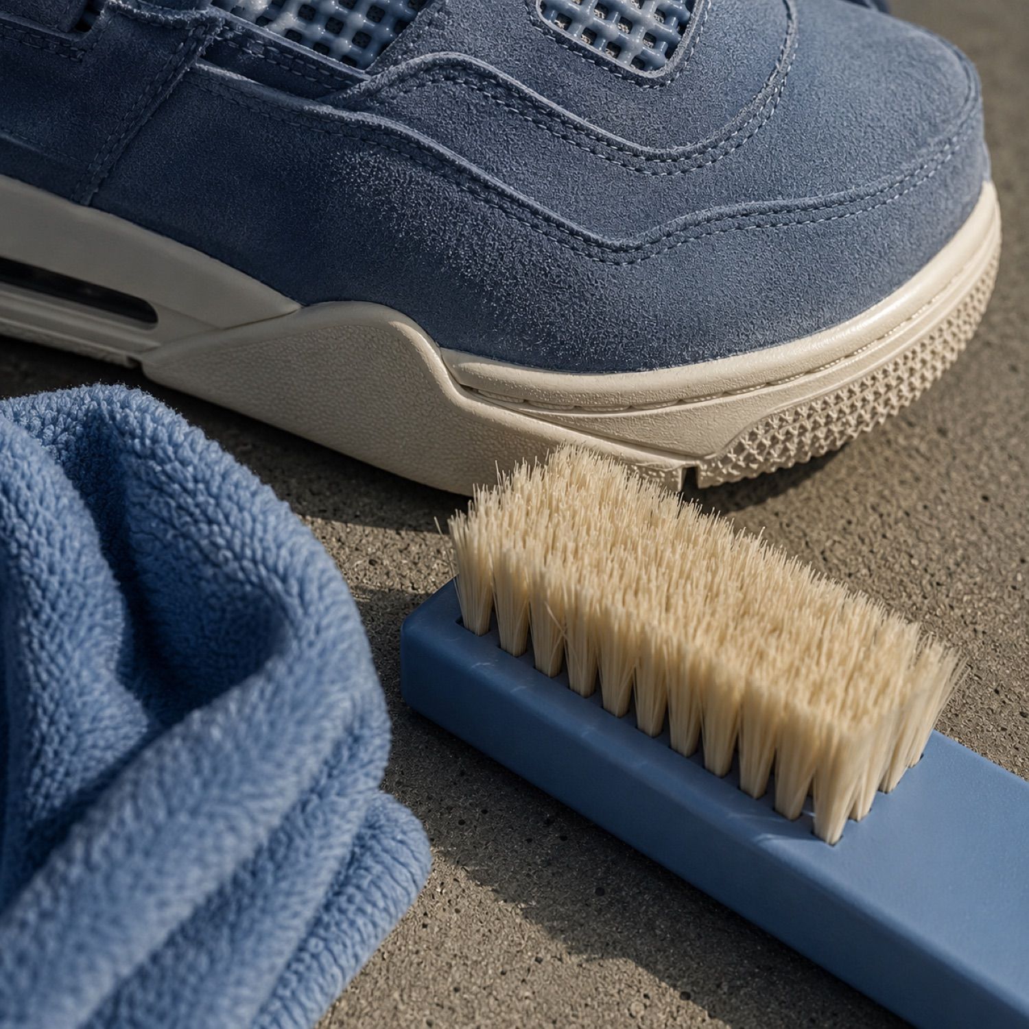 Drift suede refresh kit — Care Kits by SH SNEAKERS. close detail of the fabric and finish.