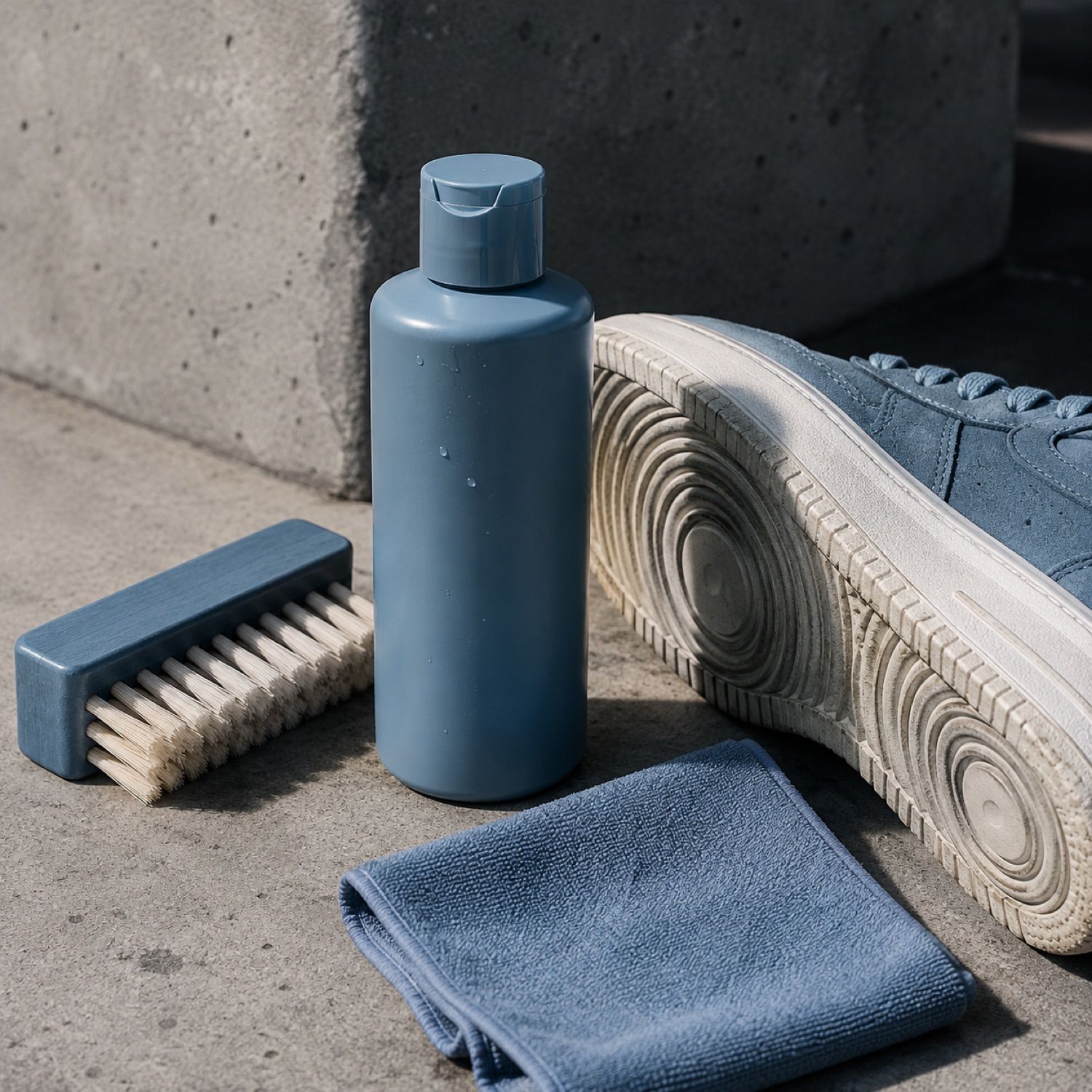 Drift suede refresh kit — Care Kits by SH SNEAKERS. laid flat, full length.
