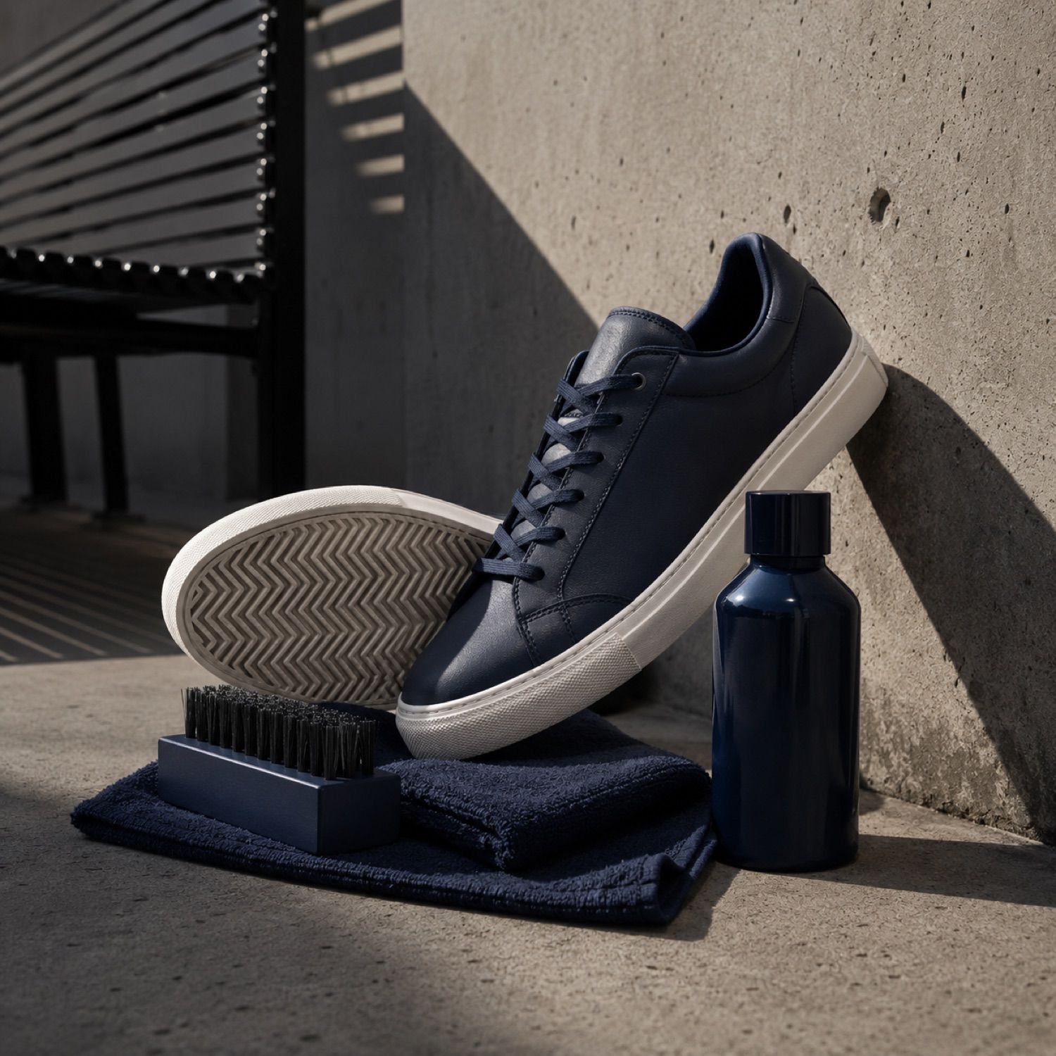 Cinder suede refresh kit — Care Kits by SH SNEAKERS. in use.