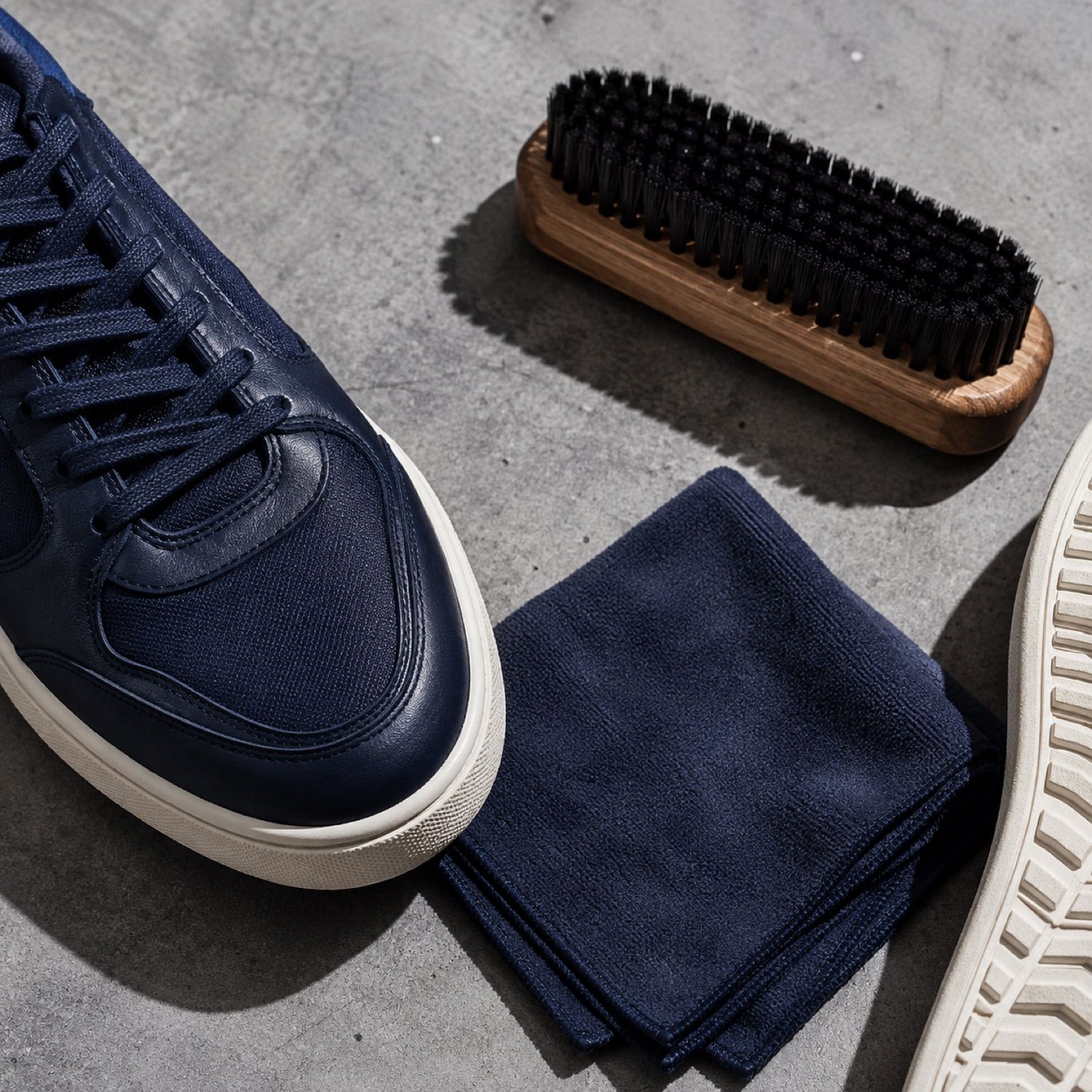 Cinder suede refresh kit — Care Kits by SH SNEAKERS. laid flat, full length.