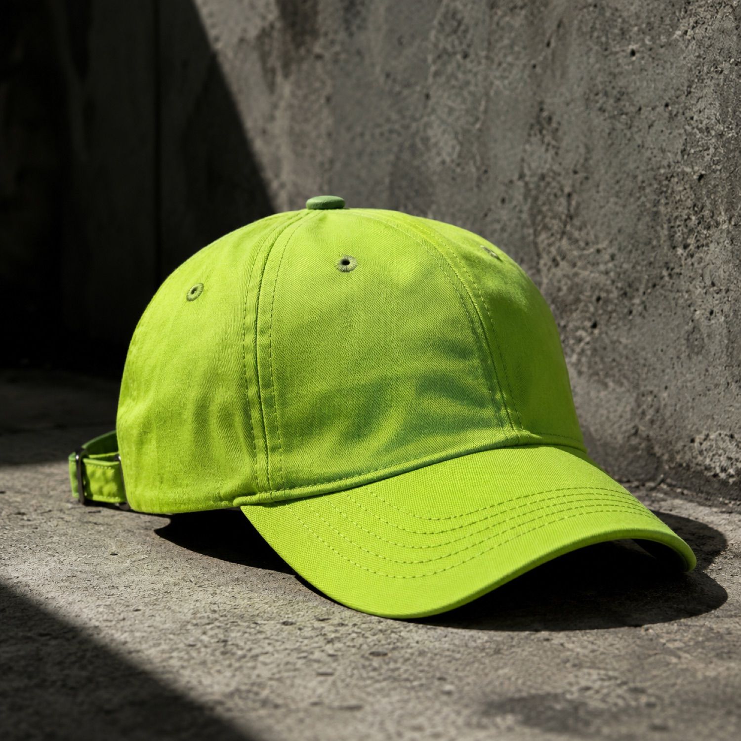 Axis washed twill cap — Caps by SH SNEAKERS. laid flat, full length.
