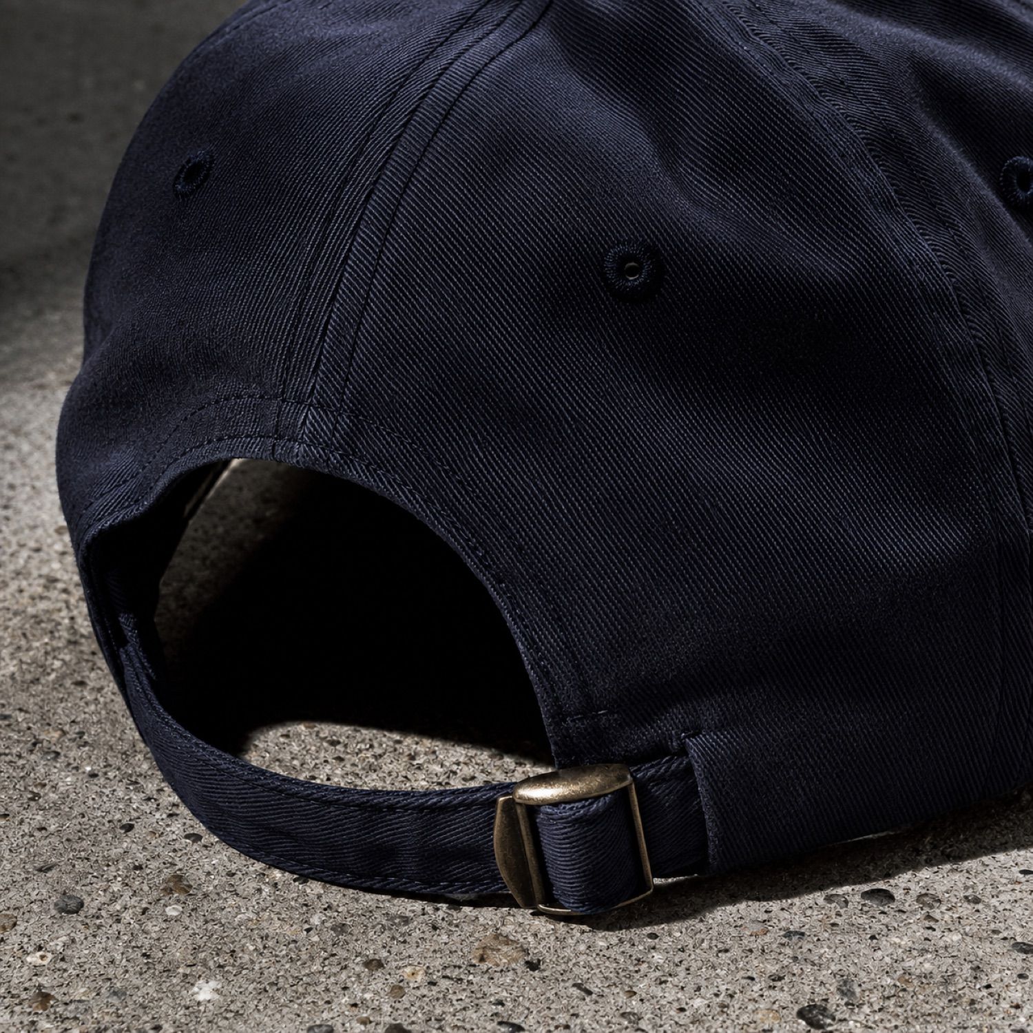 Rift low crown cap — Caps by SH SNEAKERS. close detail of the fabric and finish.