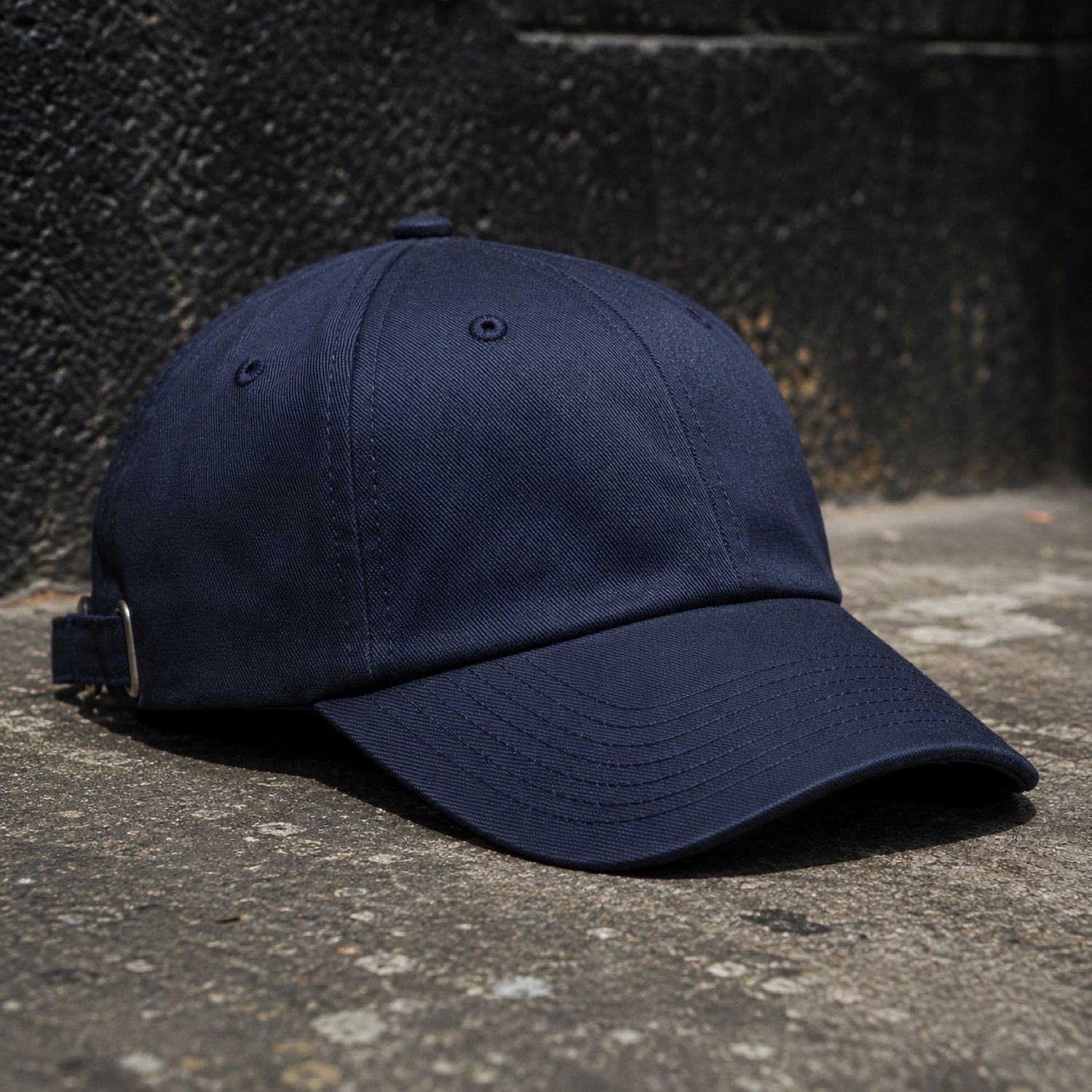 Rift low crown cap — Caps by SH SNEAKERS. laid flat, full length.