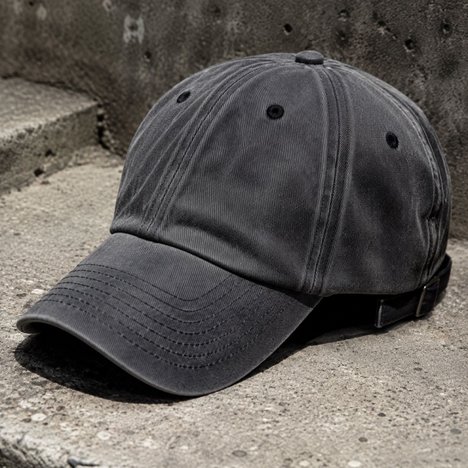 Pylon low crown cap — Caps by SH SNEAKERS. close detail of the fabric and finish.
