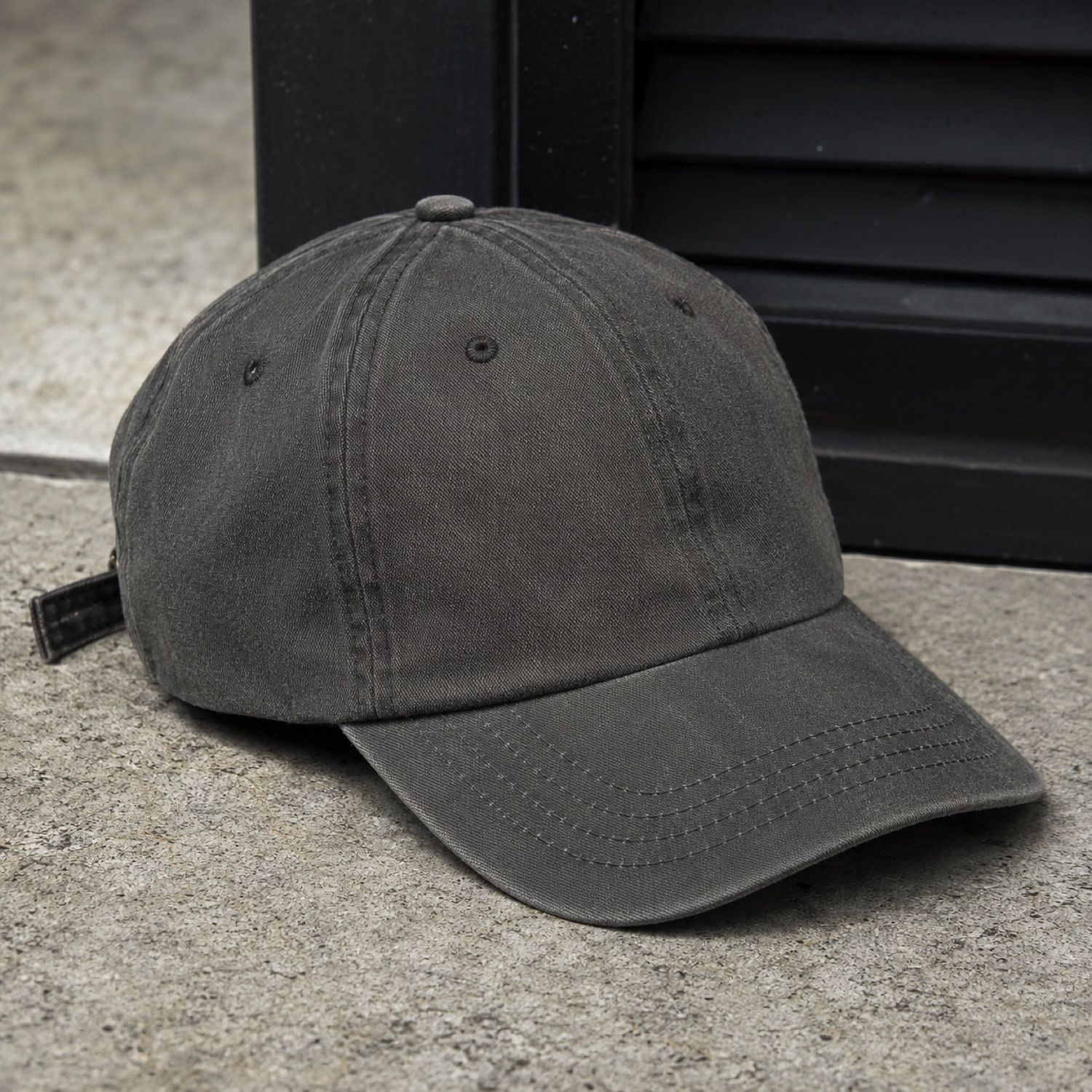 Pylon low crown cap — Caps by SH SNEAKERS. laid flat, full length.