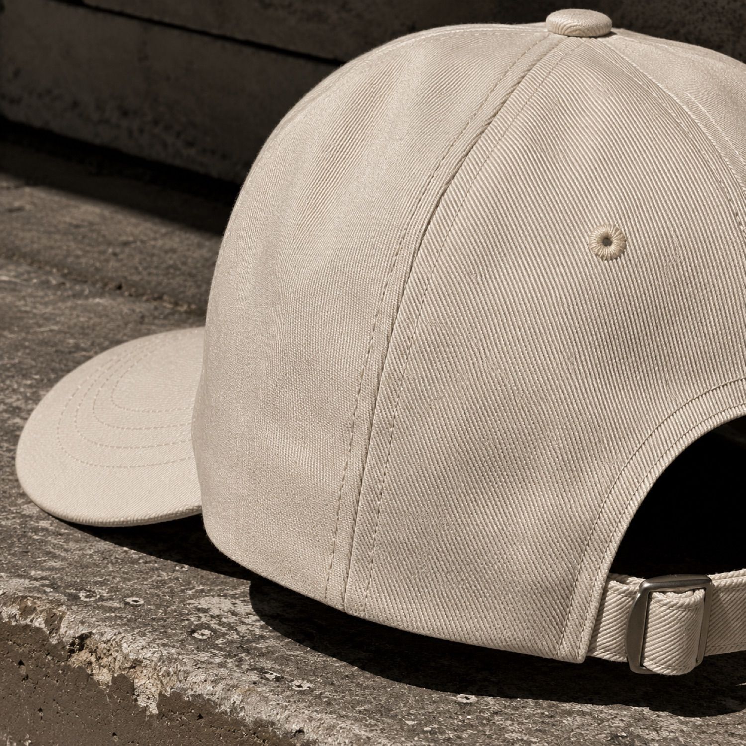 Axis low crown cap — Caps by SH SNEAKERS. close detail of the fabric and finish.