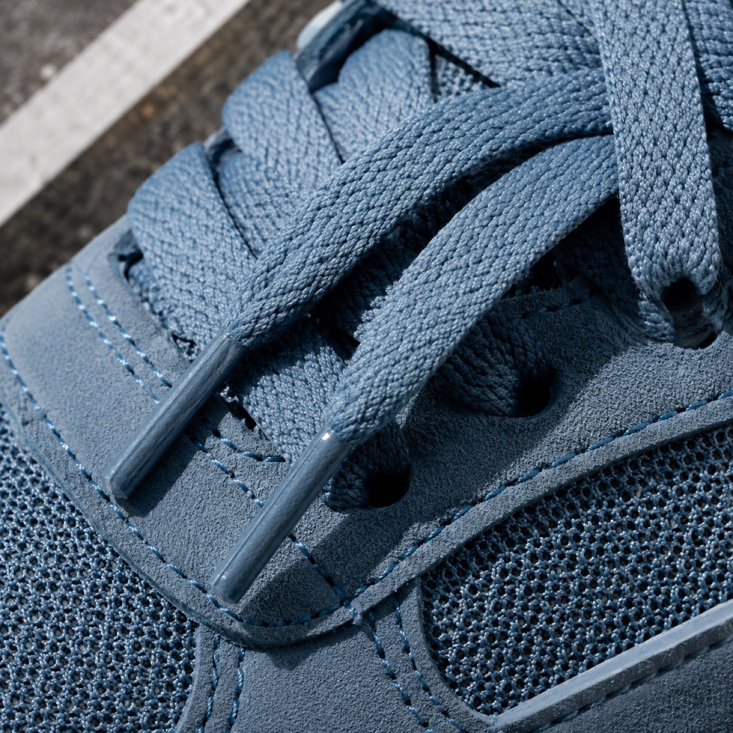 Drift flat sneaker lace — Laces by SH SNEAKERS. close detail of the fabric and finish.