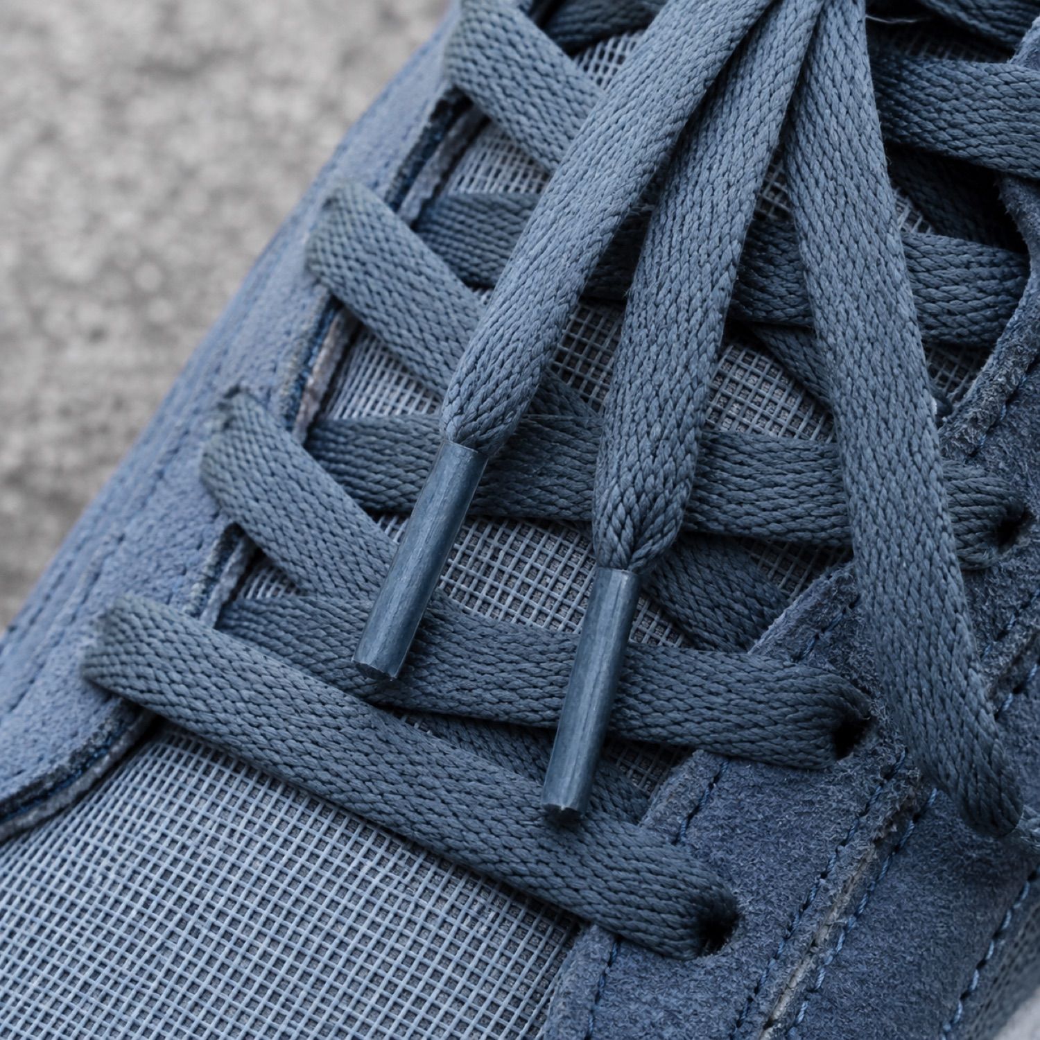 Orbit waxed lace pair — Laces by SH SNEAKERS. close detail of the fabric and finish.