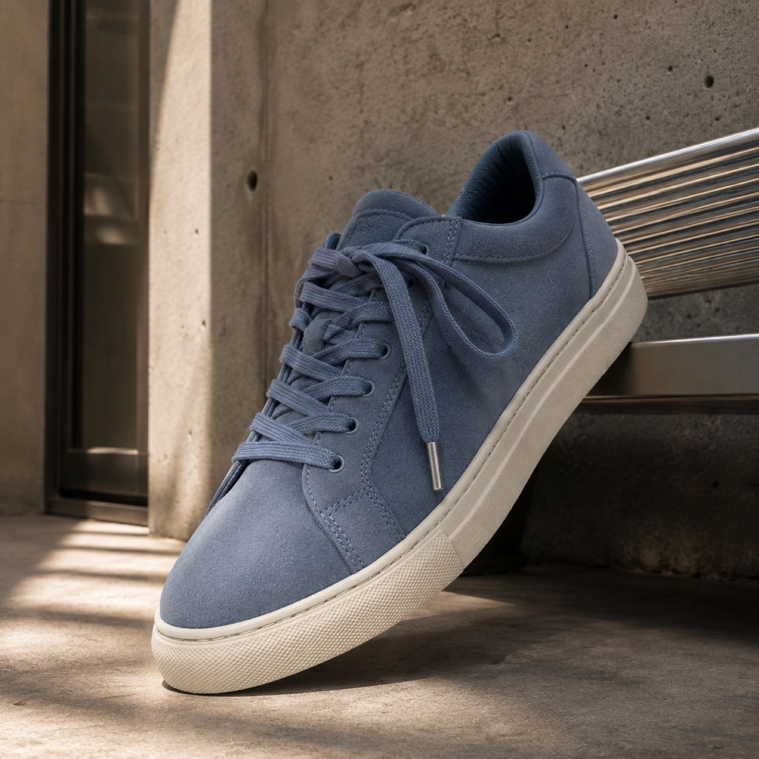 Orbit waxed lace pair — Laces by SH SNEAKERS. in use.