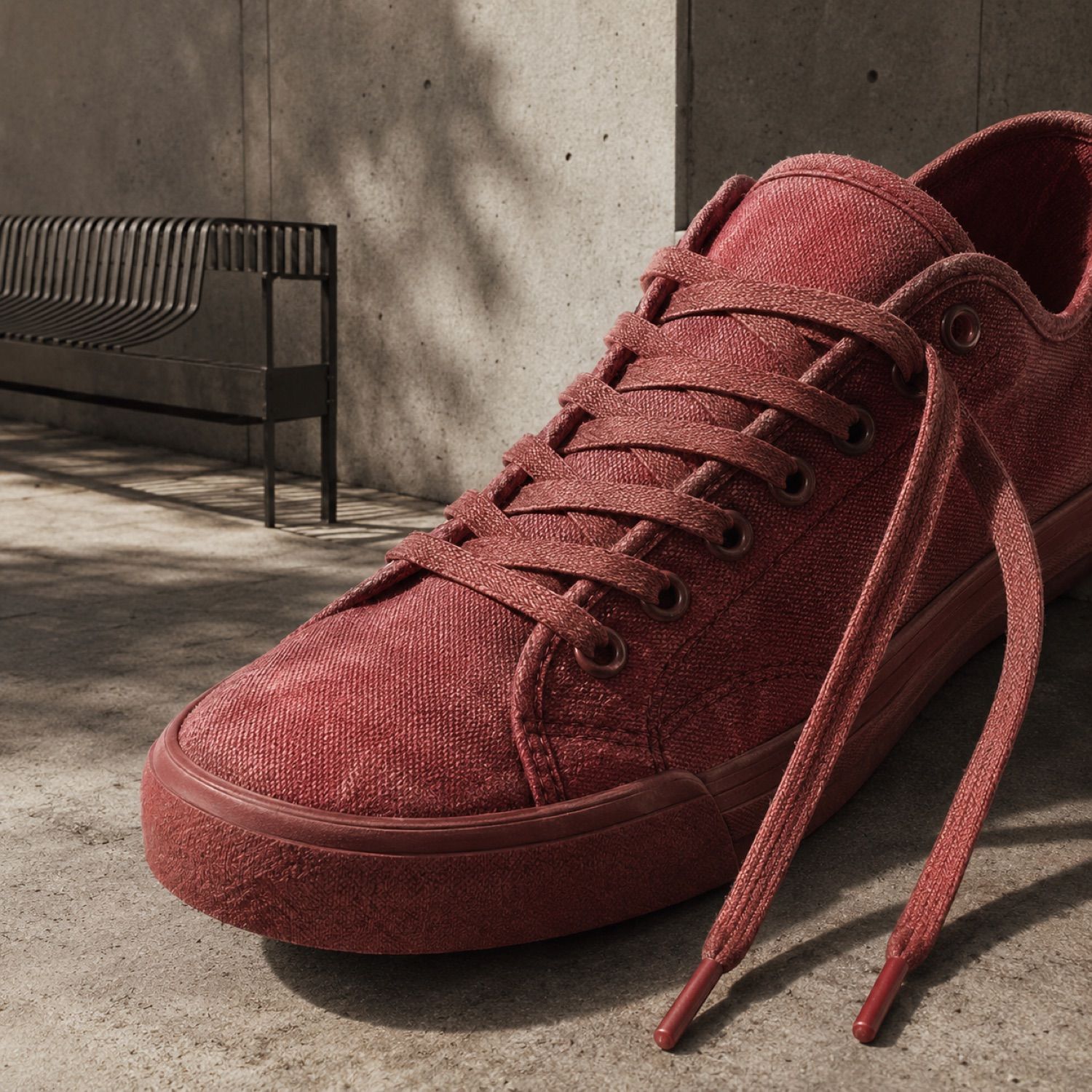 Northline reflective lace pair — Laces by SH SNEAKERS. in use.