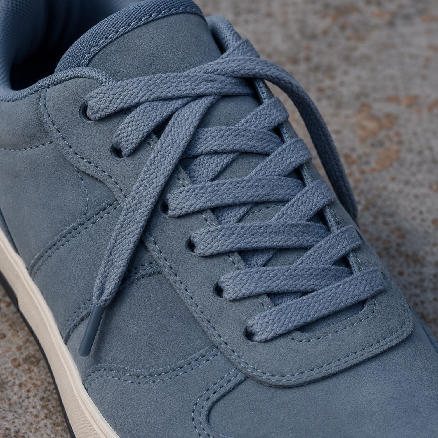 Rift waxed lace pair — Laces by SH SNEAKERS. laid flat, full length.