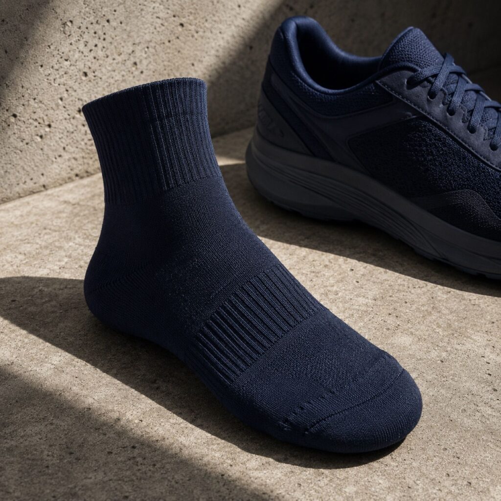 Vector double stripe sock — Statement Socks by SH SNEAKERS. product photograph on a white background.