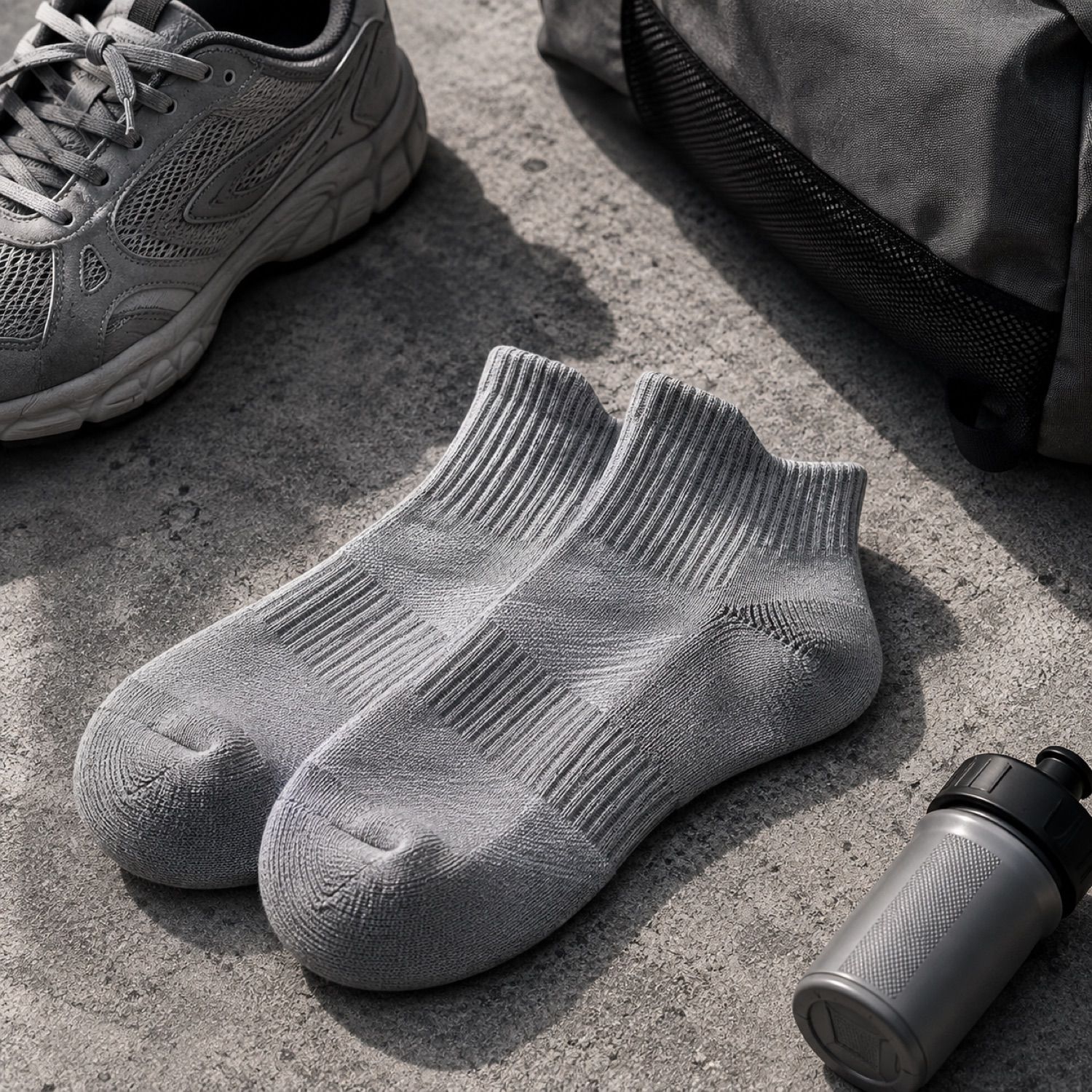 Field rib crew sock — Statement Socks by SH SNEAKERS. laid flat, full length.