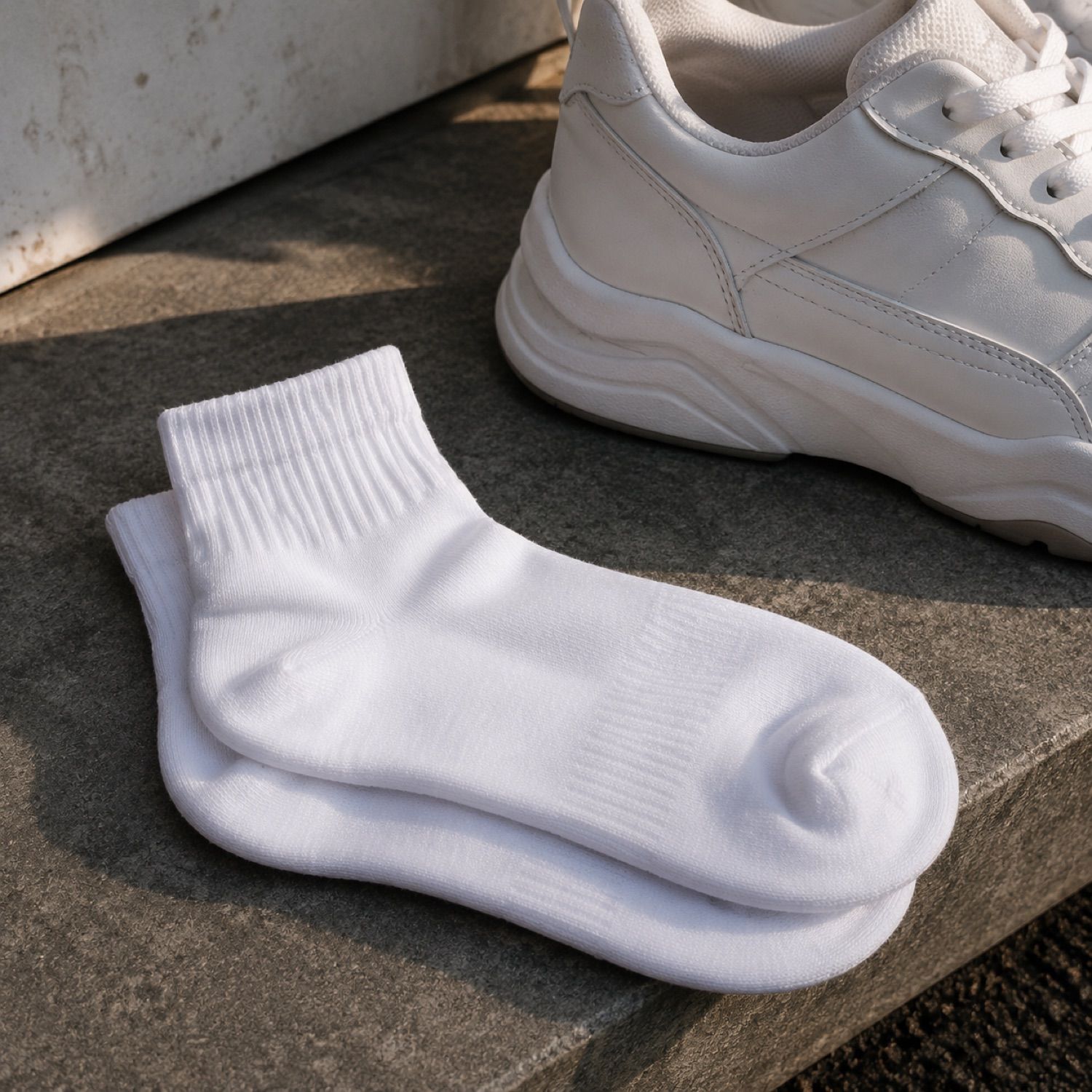 Switch rib crew sock — Statement Socks by SH SNEAKERS. laid flat, full length.