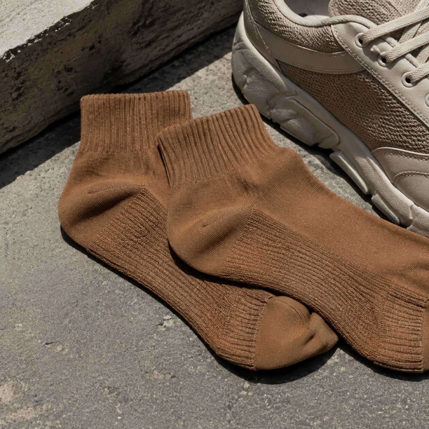 Drift mesh panel sock — Statement Socks by SH SNEAKERS. laid flat, full length.