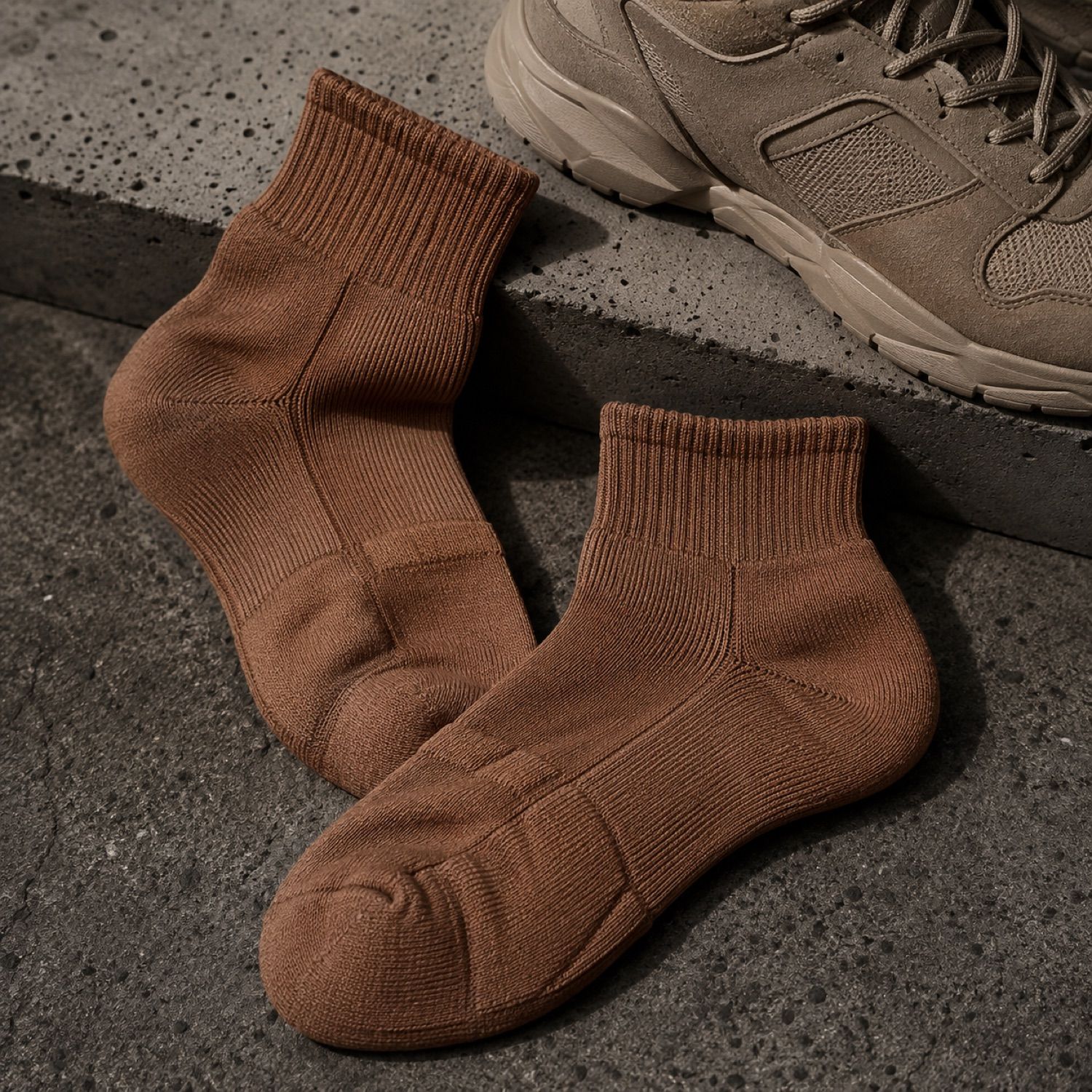 Core rib crew sock — Statement Socks by SH SNEAKERS. laid flat, full length.