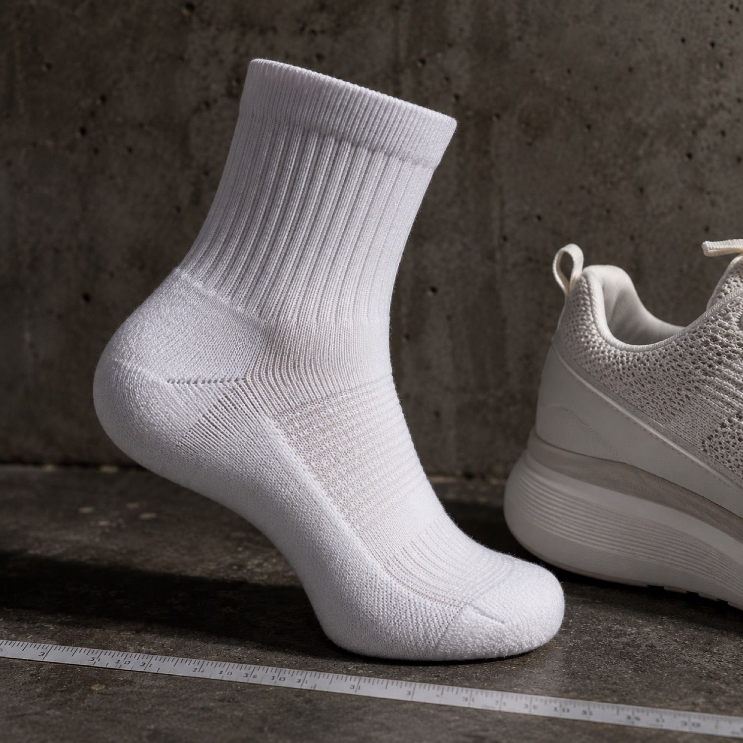 Switch double stripe sock — Statement Socks by SH SNEAKERS. close detail of the fabric and finish.