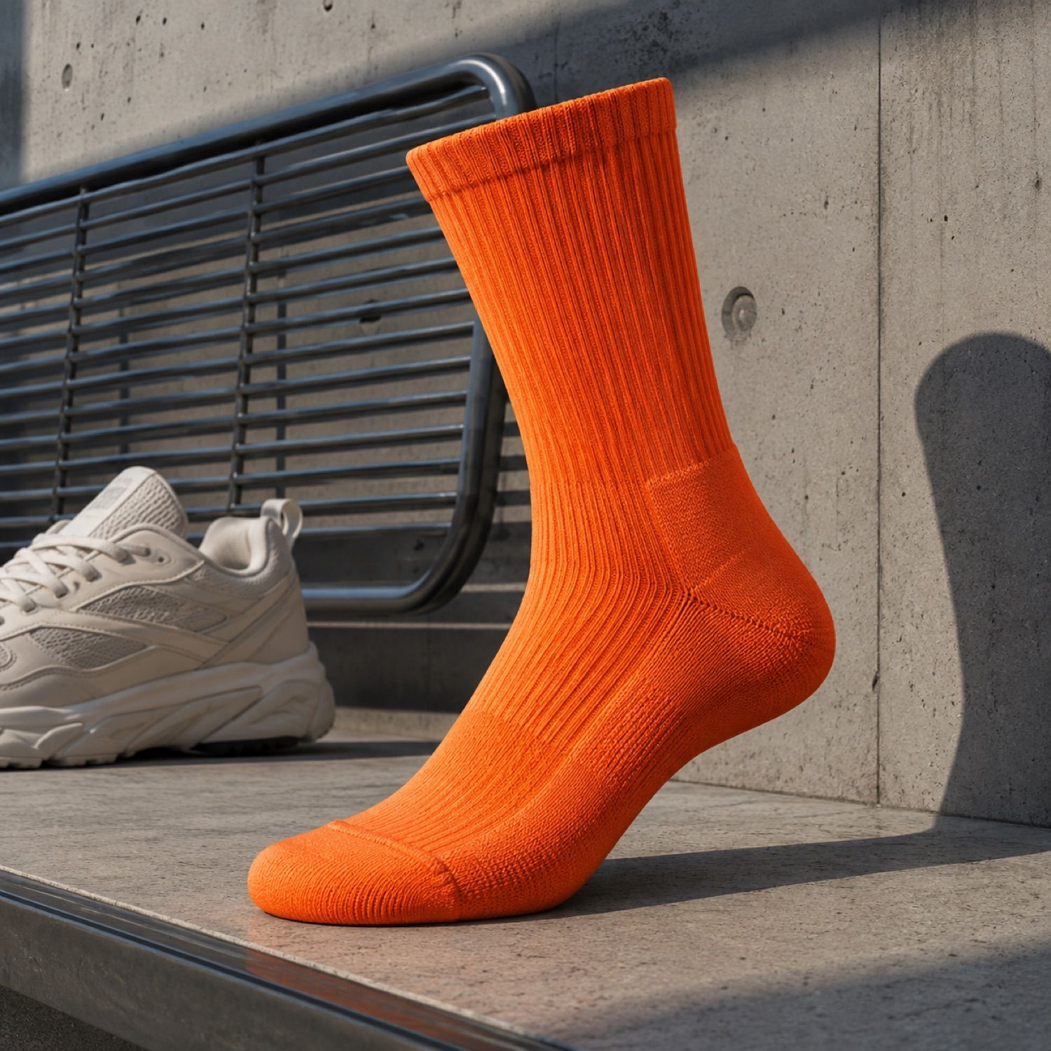 Slate mesh panel sock — Statement Socks by SH SNEAKERS. in use.