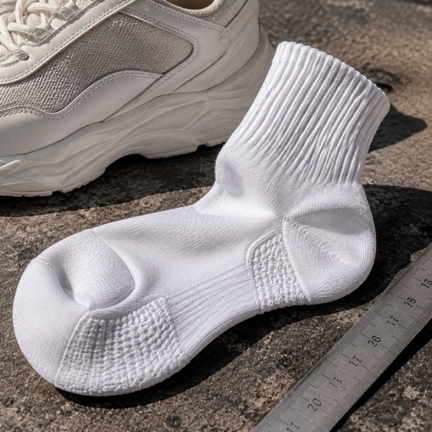 Cinder mesh panel sock — Statement Socks by SH SNEAKERS. close detail of the fabric and finish.