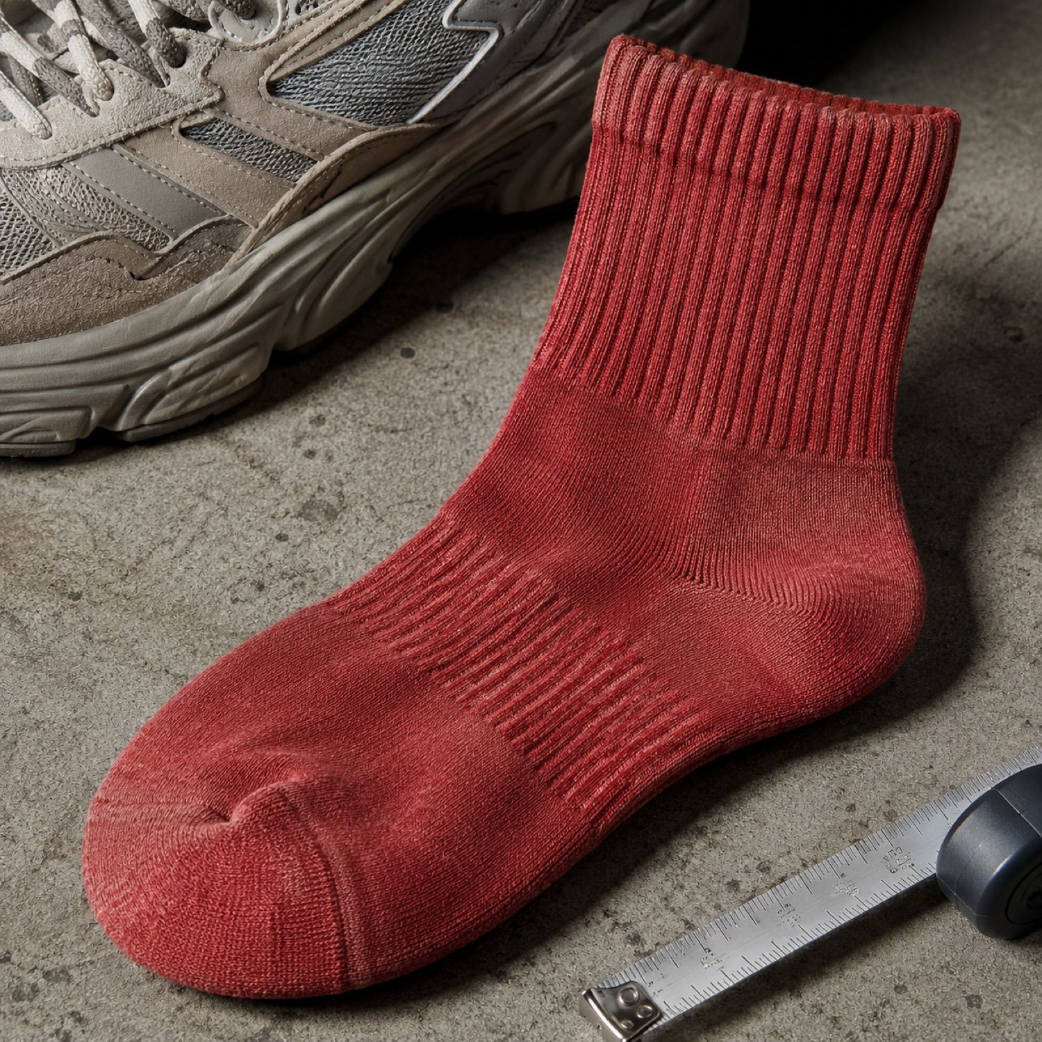 Pylon mesh panel sock — Statement Socks by SH SNEAKERS. close detail of the fabric and finish.
