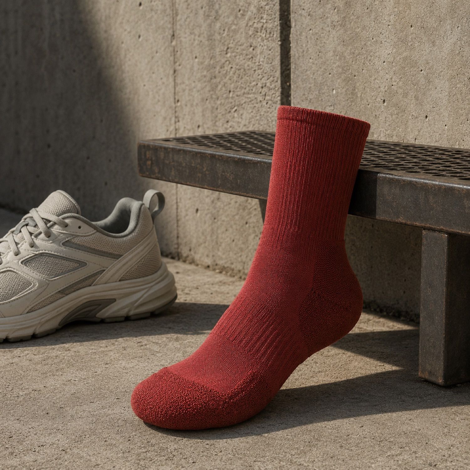Pylon mesh panel sock — Statement Socks by SH SNEAKERS. in use.