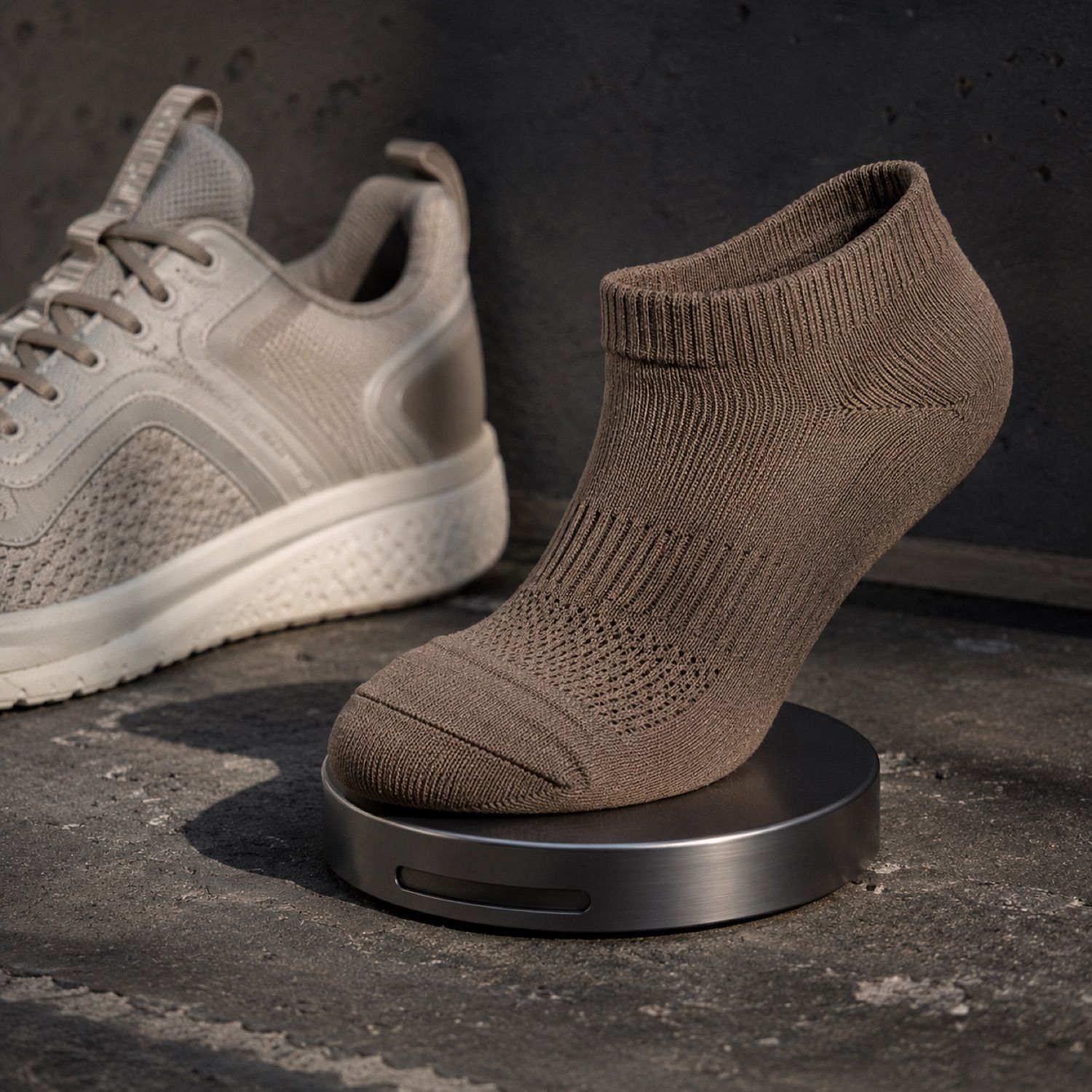 Drift heavy cushion sock — Statement Socks by SH SNEAKERS. close detail of the fabric and finish.